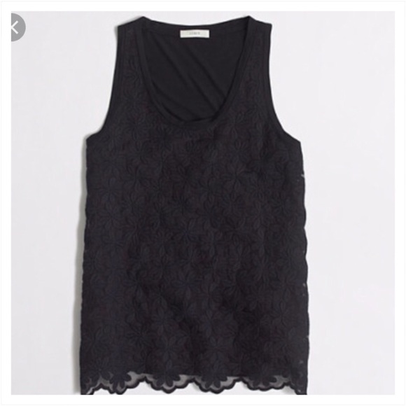 J. Crew Tops - J.crew Lace Tank Top Large